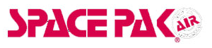 Space Pak Logo in Red Color on a WHite Background