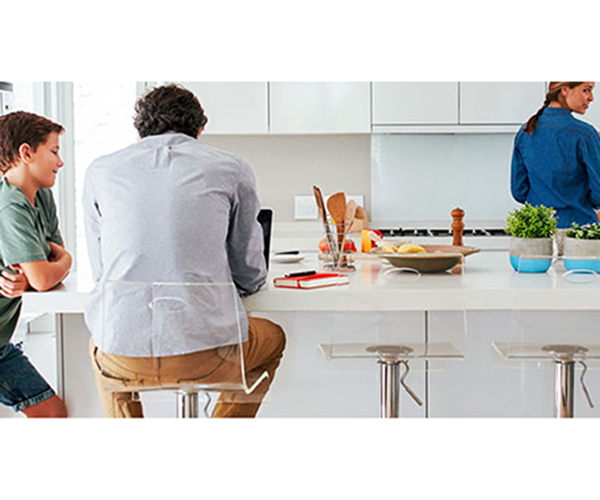 A family in a kitchen